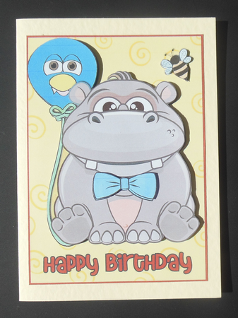 Happy Birthday - Little Hippo by Hazel Sumner
