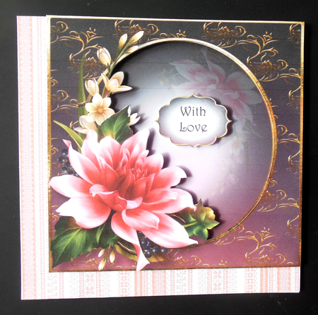 The Pink Dahlia 8x8 by Hazel Sumner