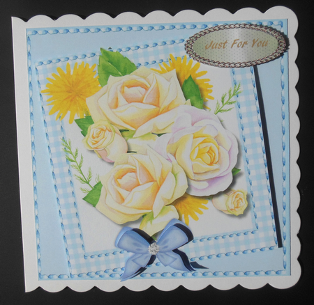 Stunning Roses in a Saddle Stitched Frame  by Hazel Sumner