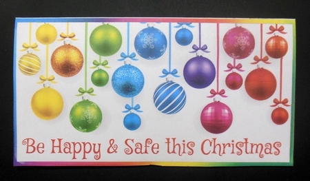 Christmas Balls Gift Money/Voucher Pocket Envelope by Hazel Sumner