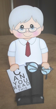 3D On the Shelf Card Kit - Little EyeZone Optician or Optical Assistant Ruben by Hazel Sumner