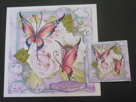 Flutterbys and Roses  by Hazel Sumner