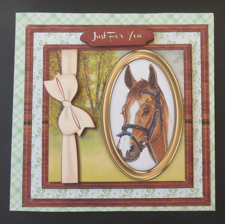 Beautiful Horses head in Oval Frame  by Hazel Sumner