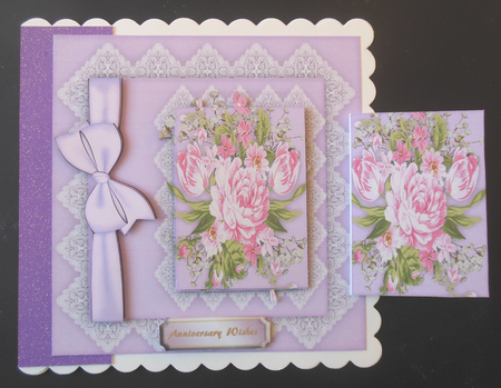 Beautiful Water Coloured  Roses on lace  by Hazel Sumner