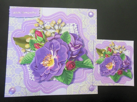 LovelyLilac Roses on a Bracket Mat by Hazel Sumner