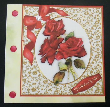 Beautiful Red Roses in a Gilded gold Frame  by Hazel Sumner
