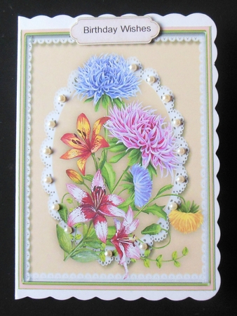 Beautiful Fflower Topper with Verse  6 by Hazel Sumner