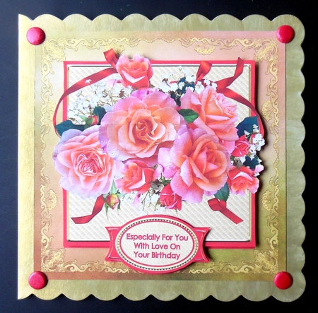 Peach Rose Bouquet by Hazel Sumner