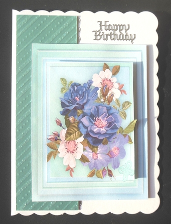 Print, Cut,and Fold, Beautiful Mixed Roses  by Hazel Sumner