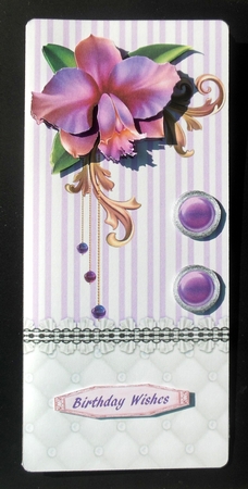 Orchid standard DL card by Hazel Sumner