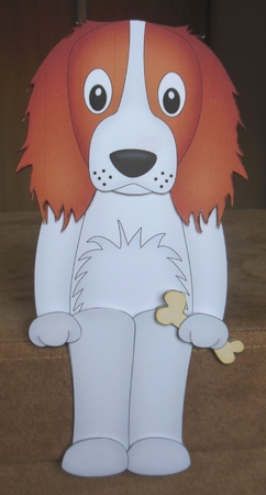 3D On the Shelf Card Kit - Little Springer Spaniel Dog Baxter by Hazel Sumner