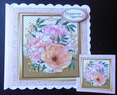 Beautiful Mixed Roses in a Gold Frame  by Hazel Sumner