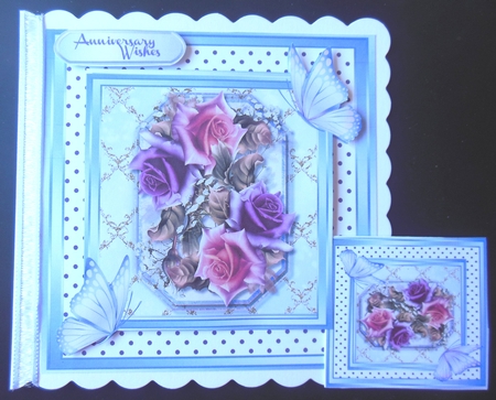 Fantasy Butterflys and Lilac Roses  by Hazel Sumner