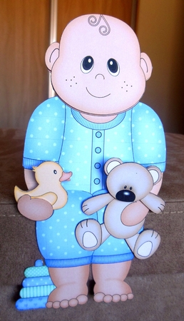 3D On the Shelf Card Kit - Little Ethnic New Baby Boy Kareem by Hazel Sumner