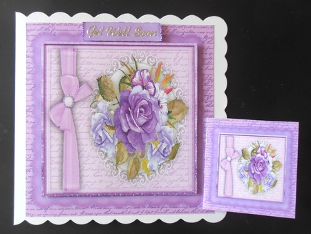 Lilac Roses and Side Bow  by Hazel Sumner