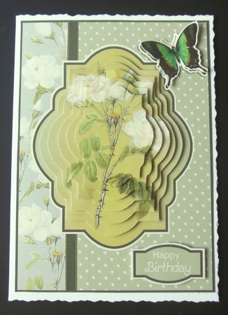 White Roses A5 Card Front Minikit by Hazel Sumner