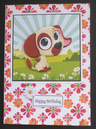 Pink & Orange Watercolors - Flower Design 1 A4 Size Backing Paper by Hazel Sumner