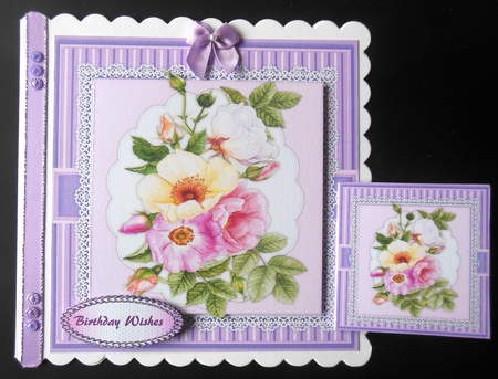 Briar Roses on a Llace Mat  by Hazel Sumner