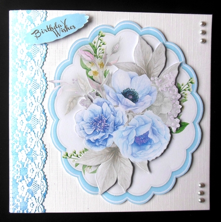 Beautiful Blue Roses and Jasmine by Hazel Sumner