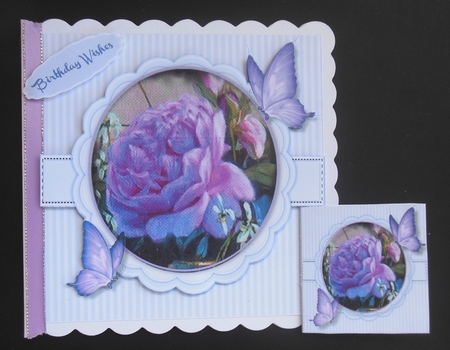Beautiful Lilac Rose and Butterflys  by Hazel Sumner