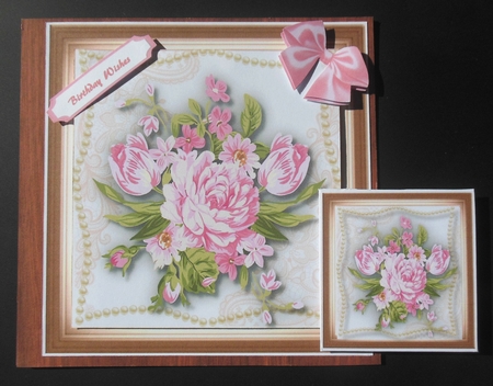 Beautiful Roses in a Pearl Frame  by Hazel Sumner