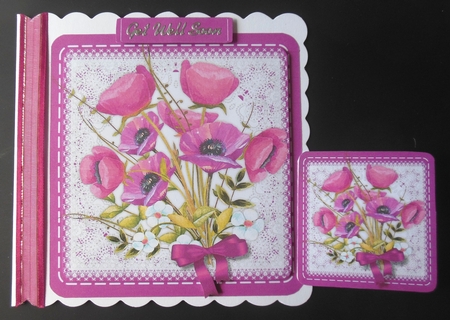 Beautiful Cerise Poppys on a Saddle Mat  by Hazel Sumner