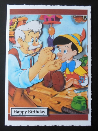 Pinocchio Characters A5 Quick Card by Hazel Sumner