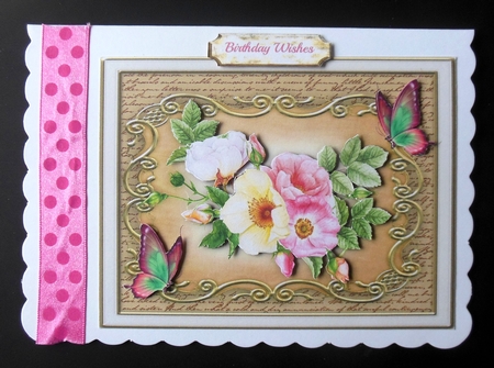 Beautiful Roses on a Scroll mat   by Hazel Sumner