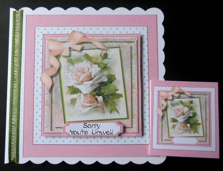 Beautiful Kliene Roses on lace  by Hazel Sumner