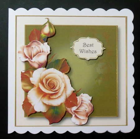 Autumn Fantasy Roses 8x8 by Hazel Sumner