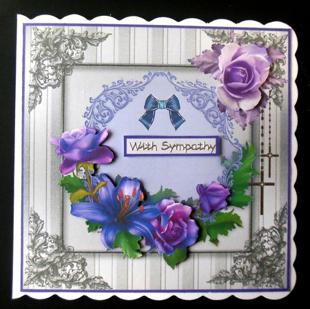 Sympathy-Purple Flowers mini kit by Hazel Sumner