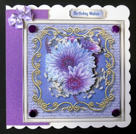 Beautiful Asters on a Ornate Mat by Hazel Sumner