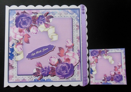 Stunning  Roses in a  Flower Frame  by Hazel Sumner