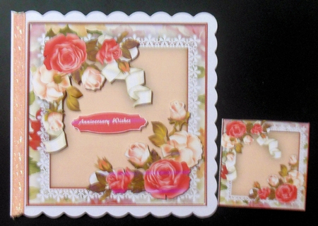 Stunning  Roses in a  Flower Frame  by Hazel Sumner