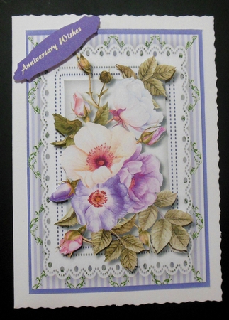 Beautiful Brier Roses with Anniversary Verse by Hazel Sumner