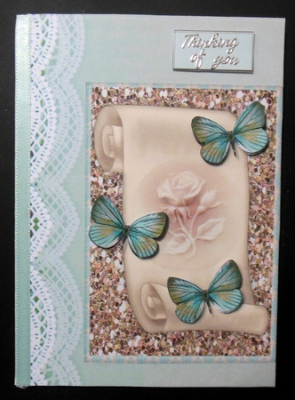 Vintage Scroll Butterflies by Hazel Sumner