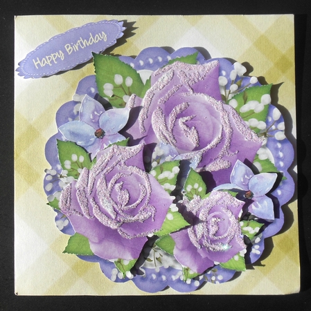 Lilac Roses and Babys Breath  2 by Hazel Sumner