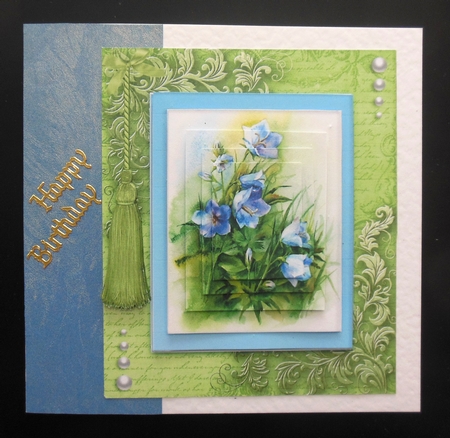 floral mini kit pyramid layers tag insert and background by Hazel Sumner