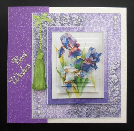 floral mini kit pyramid layers tag insert and background by Hazel Sumner