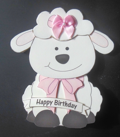 3D Shaped Card  Kit -  Cute Little Laura Lamb  by Hazel Sumner