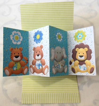 BABY BOY TWIST & POP 1ST BIRTHDAY OR CONGRATULATIONS CARD by Hazel Sumner