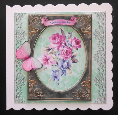 Bouquet and Lace Green by Hazel Sumner