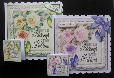 5, Sheet Card Fronts , Cout Your Blessings by Hazel Sumner