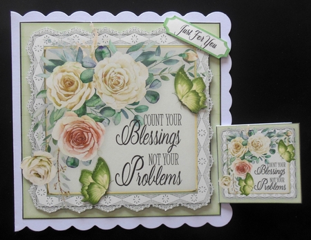 5, Sheet Card Fronts , Cout Your Blessings by Hazel Sumner