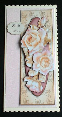 Beautiful Pale Roses Large Dl Mini Kit by Hazel Sumner