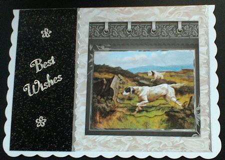 Working Setters 6x6 Card with Pyramid by Hazel Sumner