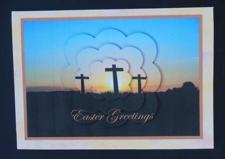Easter Crosses Scalloped Pyramid by Hazel Sumner