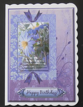 Purple Anemone Framed Pyramid by Hazel Sumner