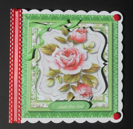 Beautiful Floral Roses in a Brackey Frame  by Hazel Sumner
