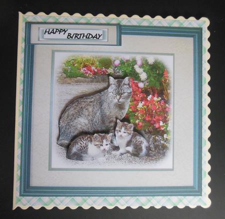 Cat & Kittens 3D Decoupage Sheet by Hazel Sumner